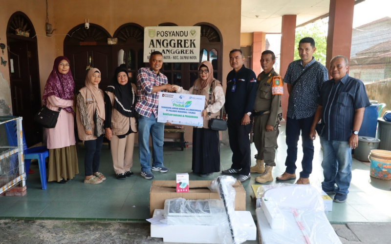 Awal 2026, Pelindo Dumai Serahkan Bantuan Peralatan Kesehatan ke Empat Posyandu