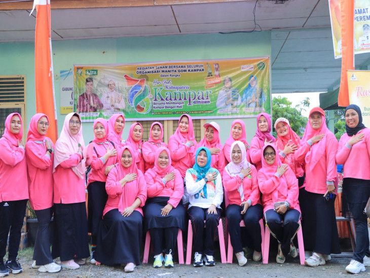 GOW Kabupaten Kampar Gelar Senam Sehat Bersama Meriahkan Hari Jadi ke-76