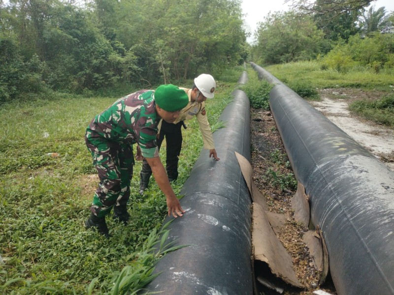 TNI dan Pertamina Sosialisasikan Keamanan Jalur Pipa Minyak kepada Masyarakat Dumai