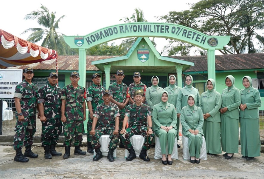 Kunker ke Koramil 07/Reteh, Dandim 0314/Inhil Tekankan Sinergi dan Semangat Tugas Prajurit