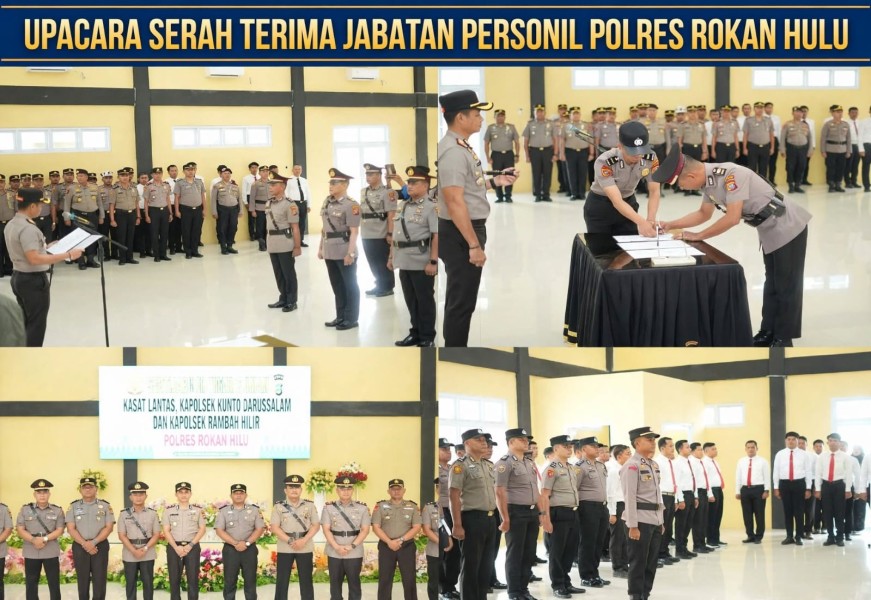 Tiga Jabatan Strategis Berganti, Kapolres Rohul Tekankan Profesionalisme dan Inovasi