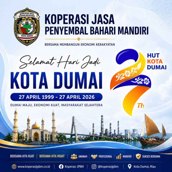 Koperasi JPBM Ucapkan HUT ke-27 Kota Dumai