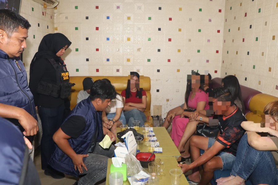 Razia THM di Kecamatan Tualang, Polres Siak Amankan Pengunjung Positif Narkoba dan Anak di Bawah Umur