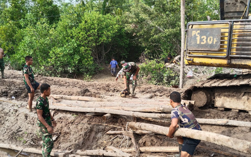 Kemanunggalan TNI-Rakyat, 260 Warga Akan Nikmati Jembatan Gantung Garuda