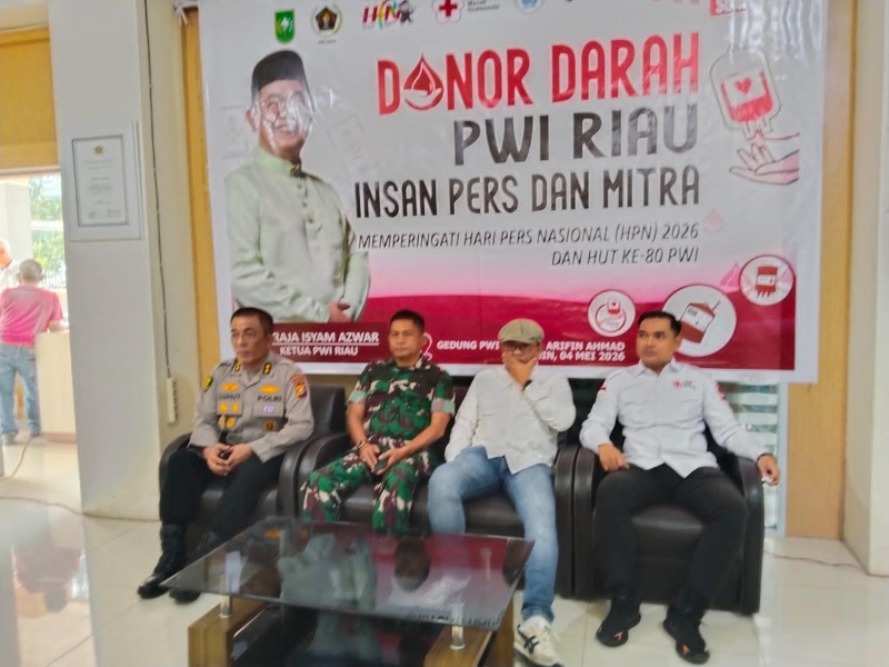 PWI Riau Gelar Donor Darah HPN 2026, Wujud Nyata Kepedulian Insan Pers