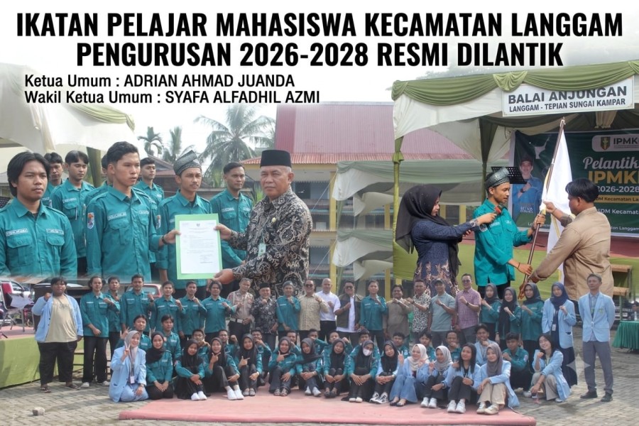 Ikatan Pelajar Mahasiswa Kecamatan Langgam Periode 2026-2028 Resmi Dilantik