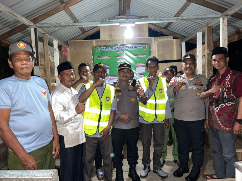 Ciptakan Rasa Aman Kepada Masyarakat Polsek Tebing Tinggi Barat Sigap Kunjungi Satkamling Desa Alai