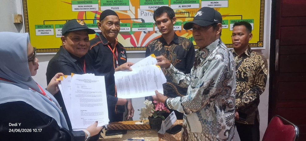 Didukung 12 NPCI Kabupaten/Kota, Indra Warman Resmi Daftar Calon Ketua NPCI Riau 2026–2031
