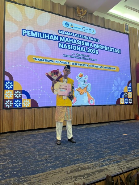 Habibi Ramadhan Harumkan Unilak, Raih Mahasiswa Berprestasi Tingkat Nasional