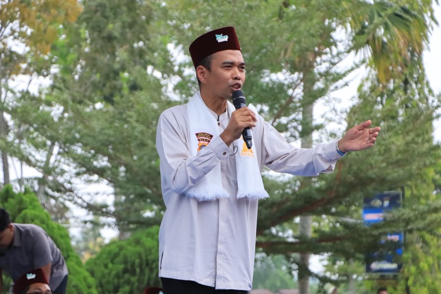 Tabligh Akbar bersama UAS di Kapolres Rokan Hilir