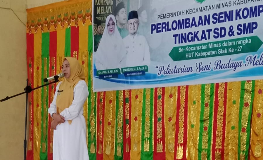 Lestarikan Budaya Melayu, Pemerintah Kecamatan Minas Gelar Lomba Kompang Tingkat SD-SMP