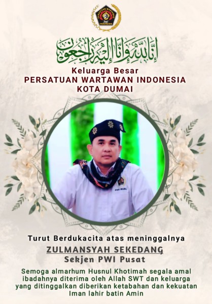 Keluarga Besar PWI Berduka: Sekjen PWI Pusat Zulmansyah Sekedang Tutup Usia