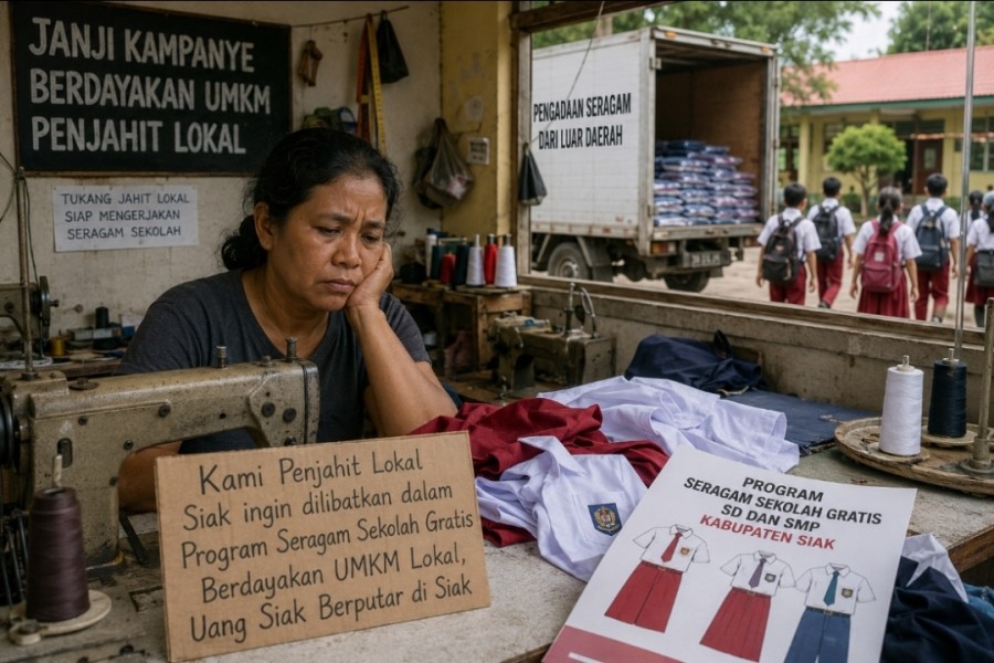 Penjahit Lokal Keluhkan Tak Dilibatkan Dalam Program Seragam Gratis Pemkab Siak, Harapan Pemberdayaan UMKM Dinilai Belum Terwujud
