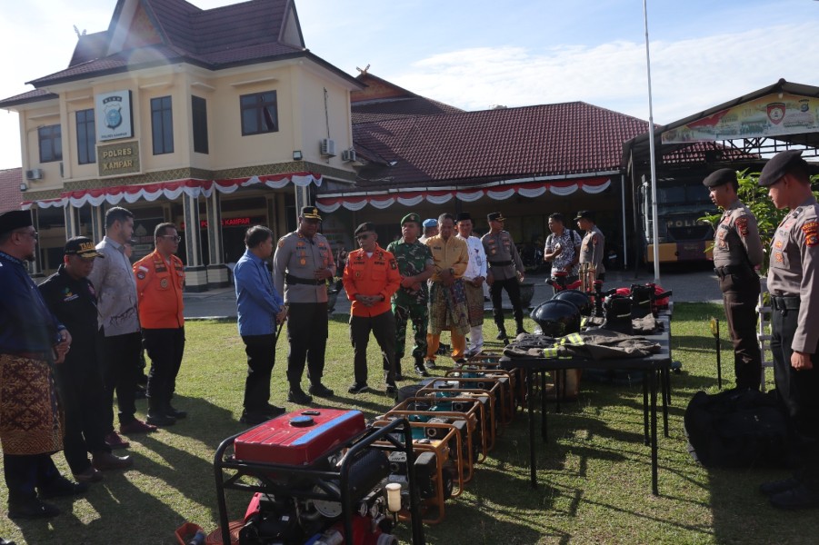Siaga Karhutla 2026, Polres Kampar Gelar Apel Bersama TNI dan Instansi Terkait