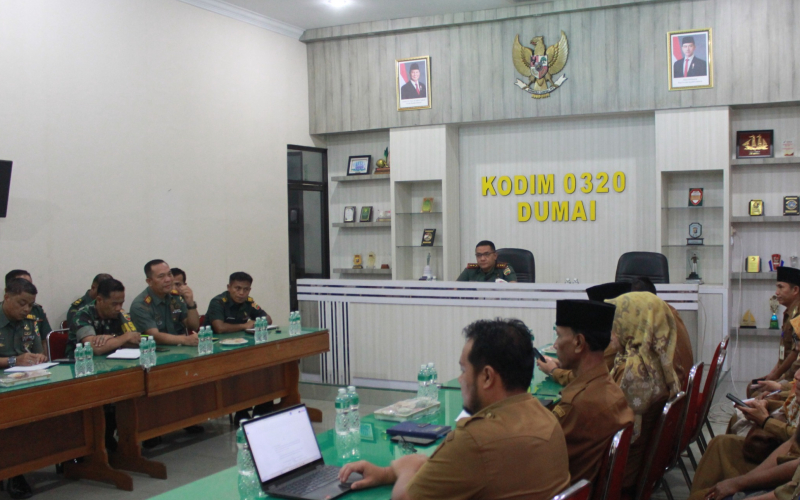 Jelang TMMD ke 124, Dandim Dumai Pimpin Rapat Koordinasi
