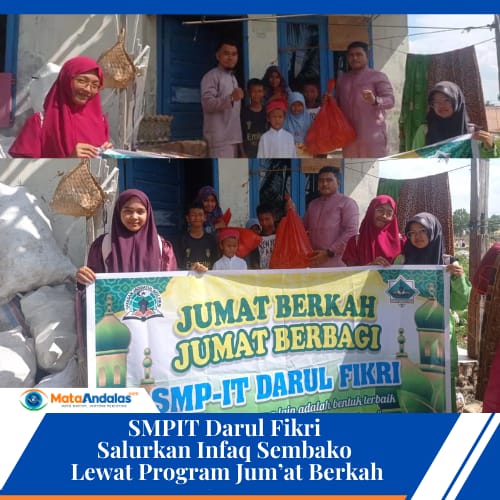 SMPIT Darul Fikri Salurkan Infaq Sembako Lewat Program Jum’at Berkah