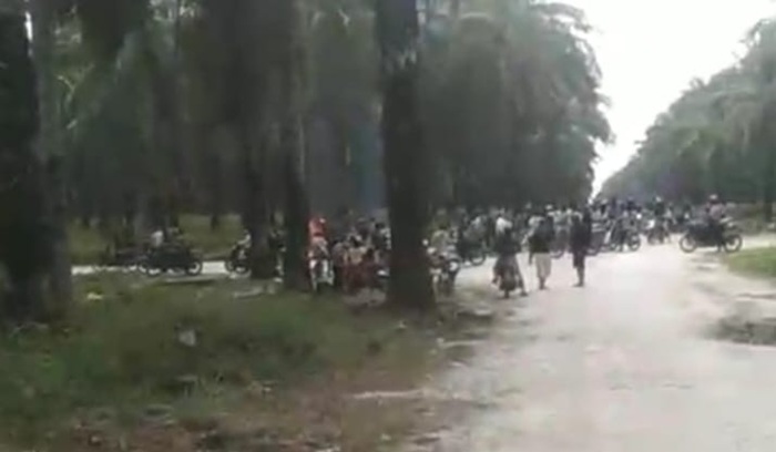 Anarkis di Kebun Eks Torganda, Pos Pengamanan Anak Kemenakan Melayu Rantau Kasai Dibakar