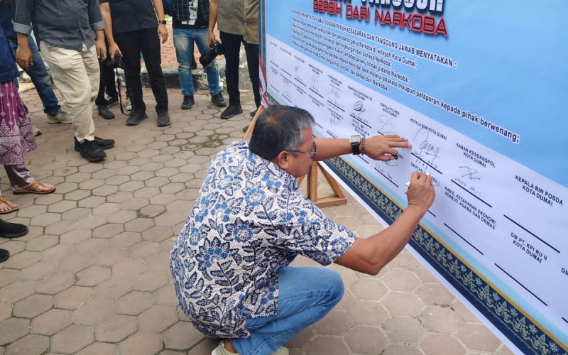 Pelindo Dumai Bersama Forkopimda Perkuat Komitmen Wujudkan Kota Bersih Narkoba