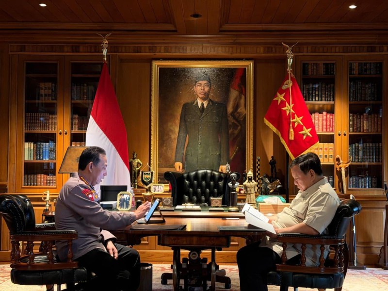 Prabowo Panggil Kapolri ke Hambalang, Bahas Keamanan Nasional dan Program Strategis