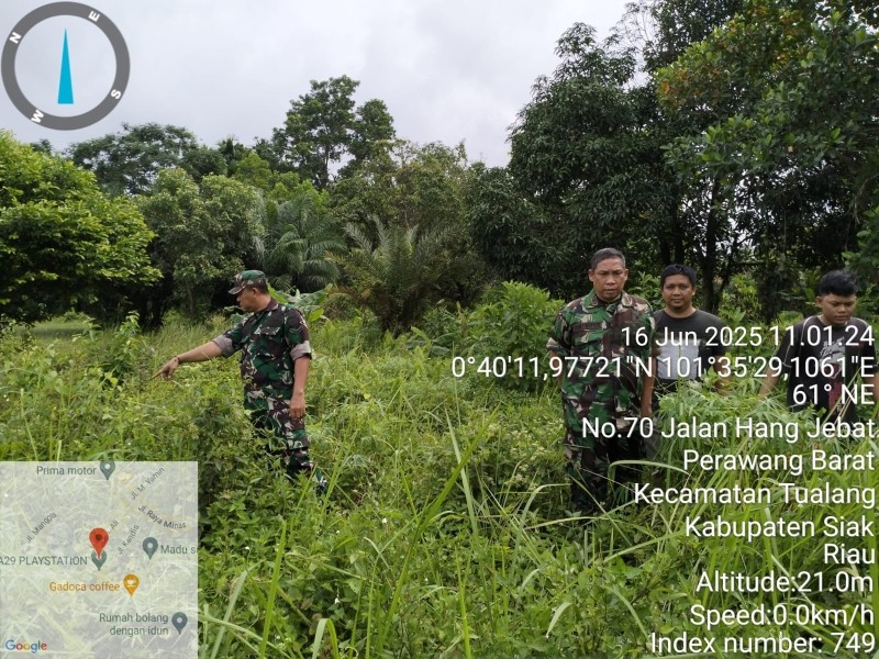 Babinsa Koramil 04/Perawang Gencarkan Patroli Karhutla, Pastikan Wilayah Bebas Titik Api