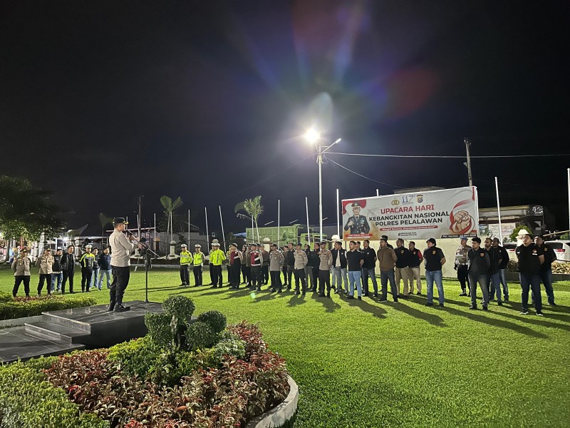 Kapolres Pelalawan Pimpin Langsung Patroli Blue Light, Pastikan Keamanan Malam Hari di Pangkalan Kerinci