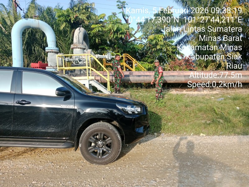 Babinsa Sertu Sugiarto: Patroli Penguatan Binter di Area Minas Field Berjalan Aman dan Kondusif