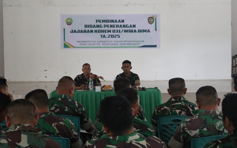 Meningkatkan Kualitas Komunikasi, Kodim 0320 Dumai Ikuti Pembinaan Penerangan TNI AD