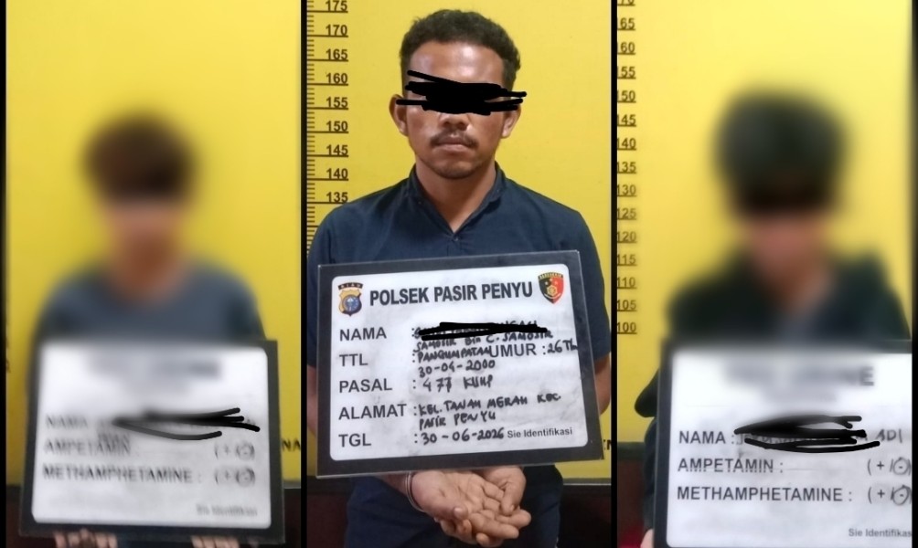 Polsek Pasir Penyu Ungkap Pencurian Outdoor AC Miniso Air Molek, Tiga Terduga Pelaku Diamankan