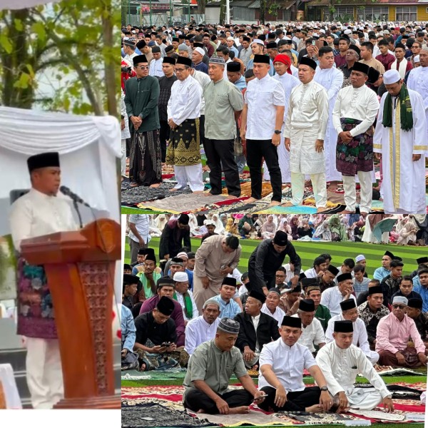 Khidmat dan Damai, Ribuan Warga Padati Sholat Idul Adha di Pangkalan Kerinci – Polres Pelalawan Kawal Pengamanan Hingga Tuntas