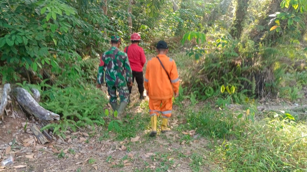 Babinsa Sertu Joko Purnomo Intensifkan Patroli Karhutla di Kampung Bencah Umbai