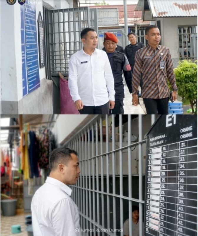 Karutan Dumai Enang Iskandi Lakukan Kontrol ke Blok Hunian, Pastikan Keamanan dan Kebersihan Terjaga