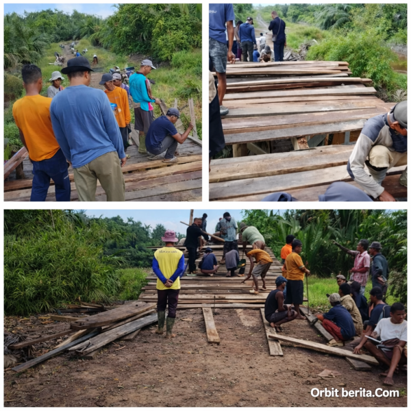 Warga Senefis RT 07 Gotong Royong Renovasi Jembatan Demi Lancarnya Akses Ekonomi
