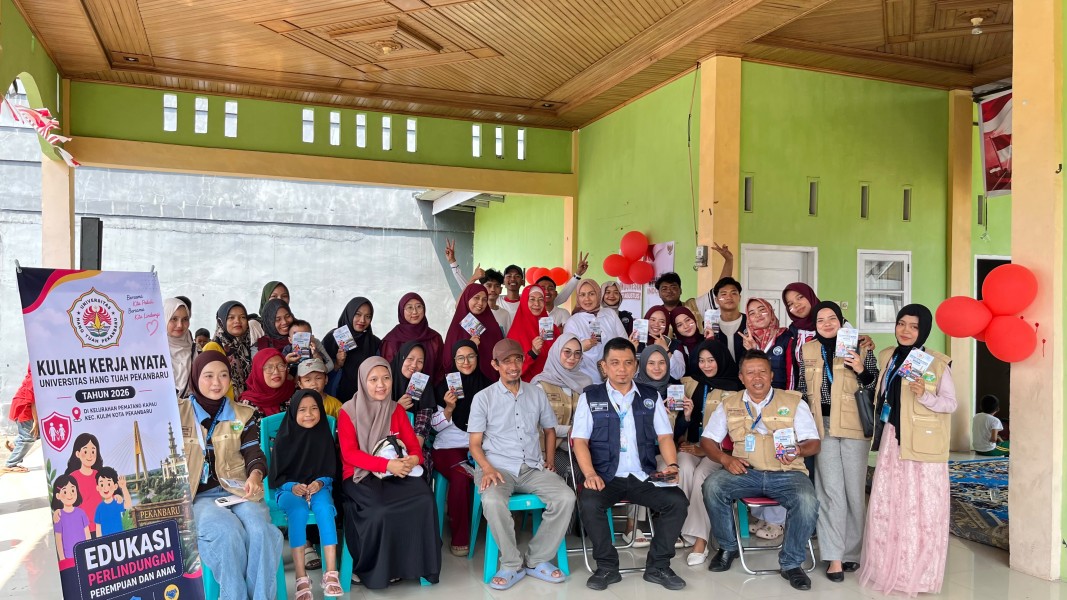 KKN Universitas Hang Tuah Pekanbaru Hadirkan Cek Kesehatan Gratis dan Edukasi Perlindungan Perempuan-Anak di Pematang Kapau