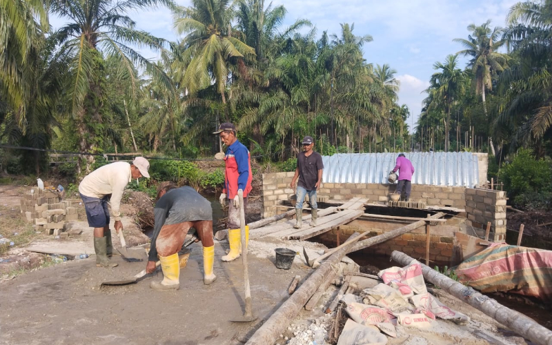 Kodim Dumai Kebut Pembangunan Jembatan Armco, Satu Rampung Satu Lagi Masuk Tahap Pengecoran