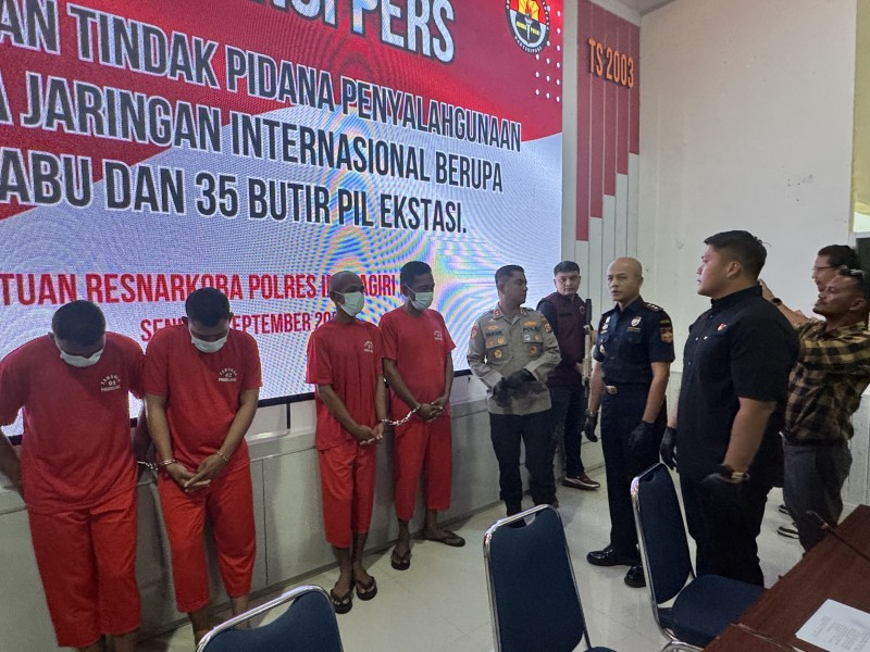 Polisi Bongkar Penyelundupan Narkoba Malaysia - Inhil, 4 Tersangka Dibekuk