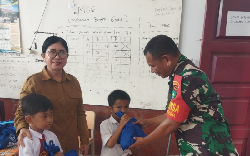 Serka Abu Kasim Kawal Program Makan Bergizi Gratis di Wilayah Koramil 01 Dumai