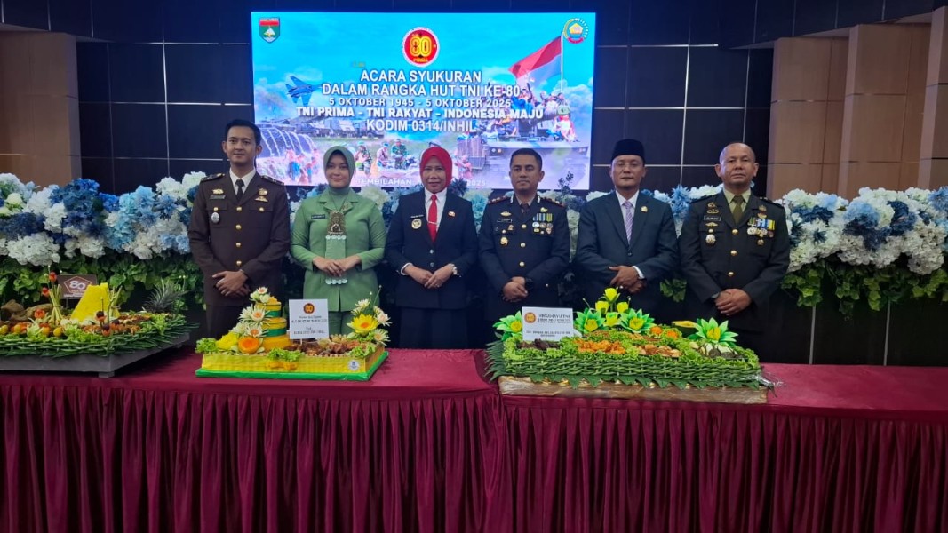 Peringati HUT TNI ke-80, Kodim 0314/Inhil Gelar Syukuran Penuh Kebersamaan