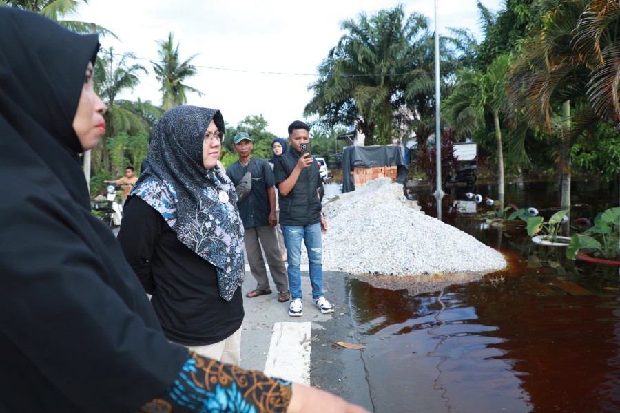 Bupati Afni Tinjau Pusat Banjir Mengkapan, Siapkan Cari Solusi Jangka Panjang