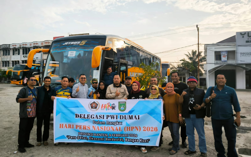110 Wartawan PWI Riau Ikuti HPN 2026 di Serang, PWI Dumai Ambil Bagian