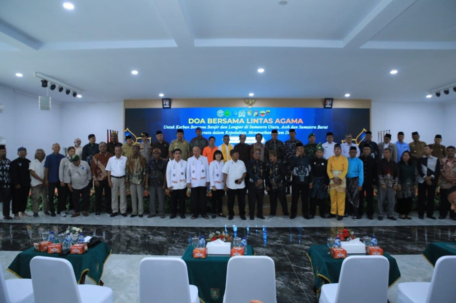 Langitkan Doa untuk Saudara, Forkopimda Asahan Gelar Doa Lintas Agama bagi Korban Bencana