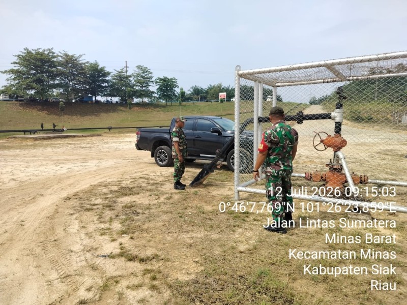 Serma Risman Girsang dan Serma Sriwahyudi Perkuat Pengamanan Area Minas Field Lewat Patroli Binter SKK Migas