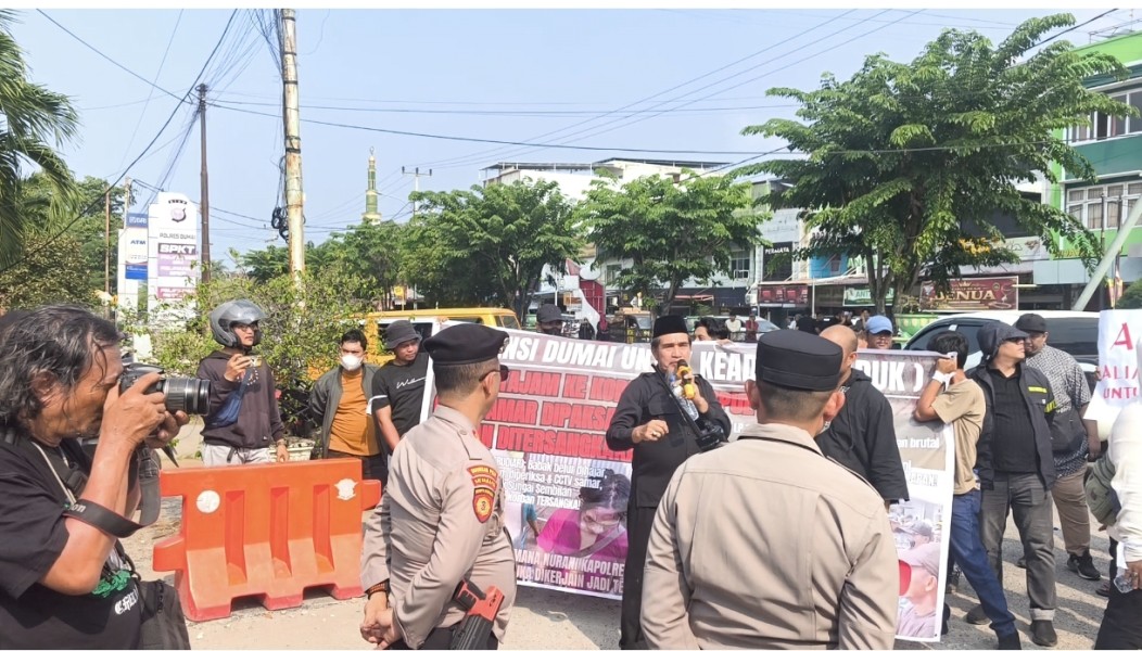 Aksi Demo di Polres Dumai Memanas, Korban Tolak Damai dan Sebut Ada Ancaman