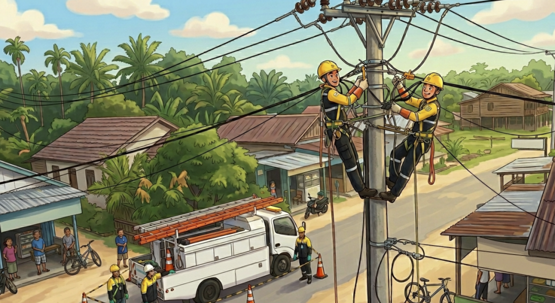PLN Kuala Enok Lakukan Pemeliharaan Jaringan, Pemadaman Sementara Digelar di Sejumlah Wilayah pada 15 Juni 2026