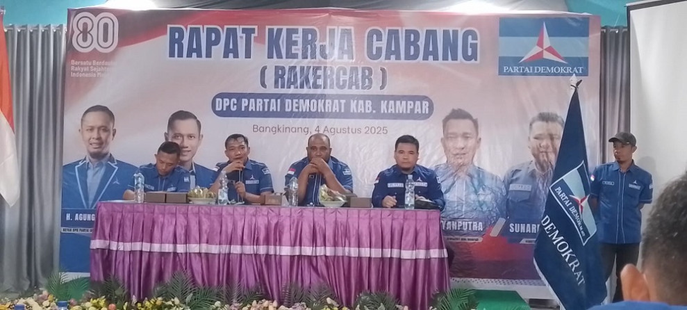 DPC Partai Demokrat Kabupaten Kampar Gelar Rakercab