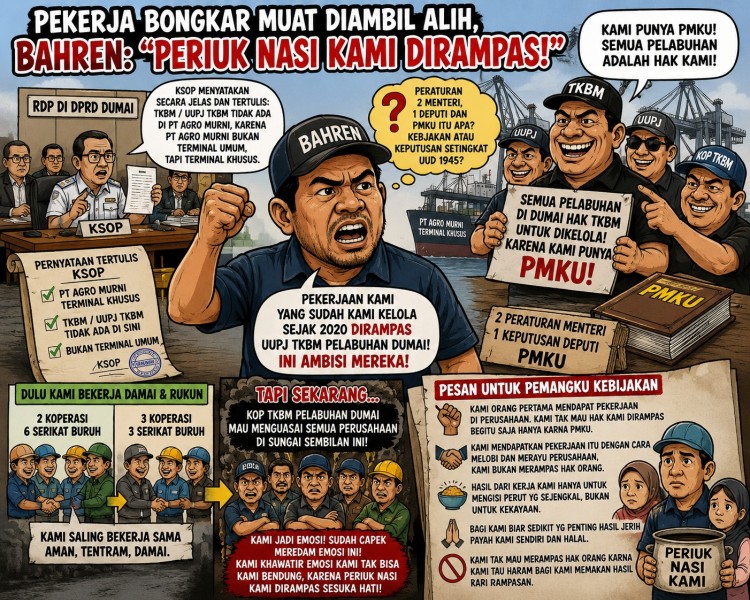 Kelompok Bahren Geram Pekerjaan Diambil TKBM: “Periuk Nasi Kami Dirampas!”