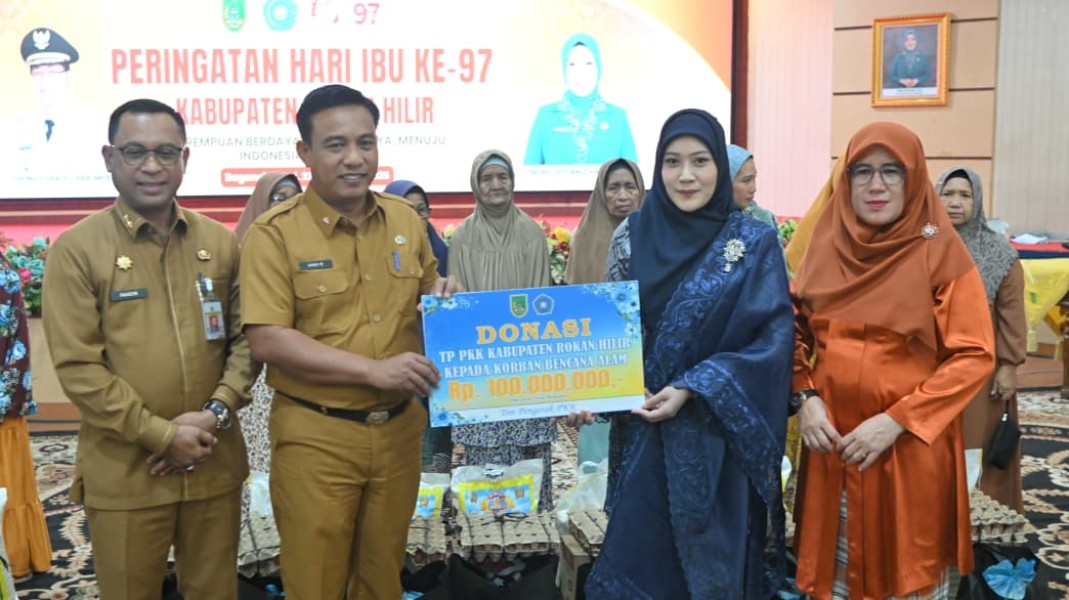 TP PKK Salurkan Donasi Rp101 Juta dan Luncurkan Inovasi “Emak Rohil Menyapa”