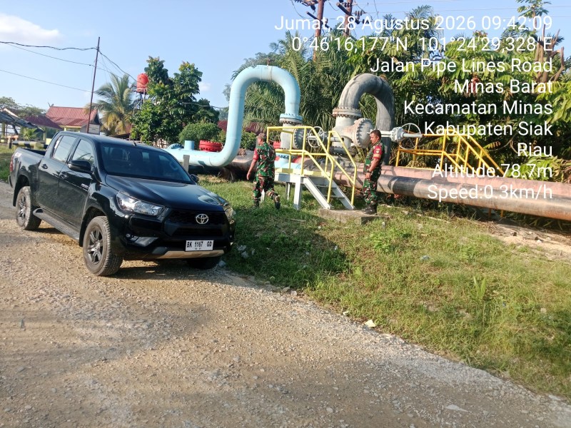 Sertu Sugiarto dan Koptu Akp Hutagalung Patroli Perkuat Binter di Area Minas Field