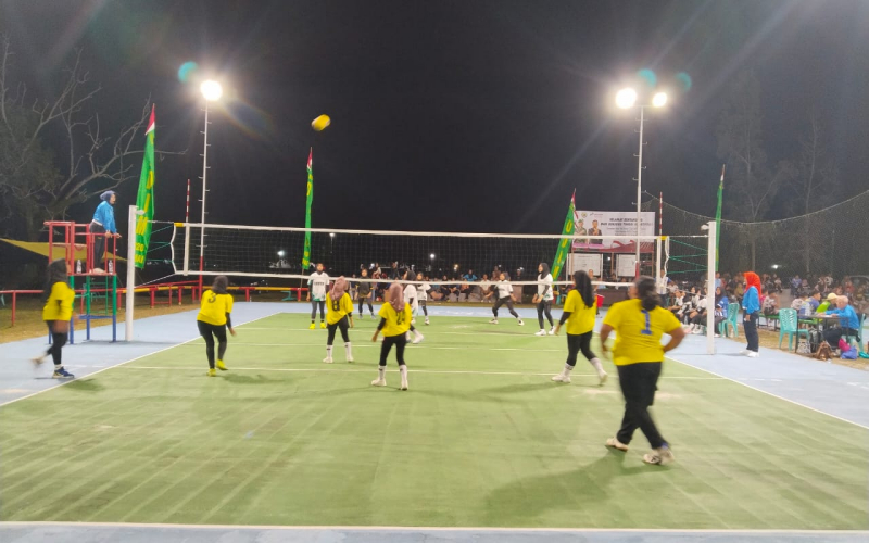 Turnamen Voli Dandim 0320 Dumai Cup 2025 Semakin Seru, Penonton Membludak di Lapangan Bapor