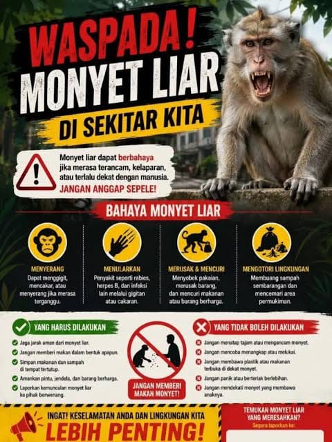 Monyet Liar Serang Warga, Pemkab Inhil Intensifkan Pencarian