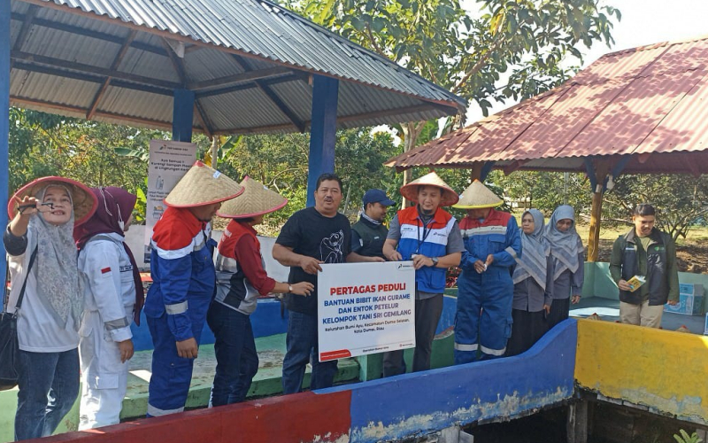 Dukung Ekonomi Warga, Pertagas Panen Raya Hortikultura dan Telur Entok Perdana